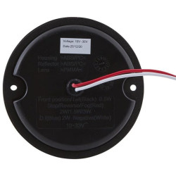 Atbulinės eigos žibintas LED, apvalus, 10/30 V, skaidrus, užsukamas, Ø 95 mm, 17 šviesos diodų, Hella 2ZR357028041