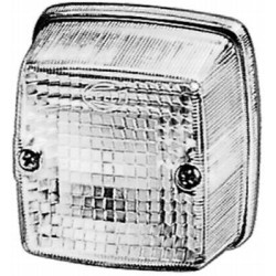 Kvadratinis atbulinės eigos žibintas, 12/24V, baltas, užsukamas, 84x51x84mm, ašmenų terminalas, Hella 2ZR003014091