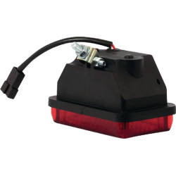 Rūko žibintas stačiakampis, 12/24V, raudonas, užsukamas, 136x86mm, Waś 1400696210