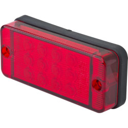 Rūko žibintas LED, stačiakampis, 12/24V, raudonas, užsukamas, 107x47mm, Waś 14006807000