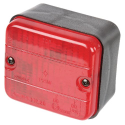 Rūko žibintas kvadratinis, raudonas, užsukamas, 87x52x77mm, Ajba LA20000