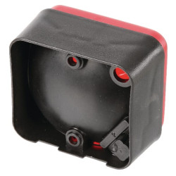 Rūko žibintas kvadratinis, raudonas, užsukamas, 87x52x77mm, Ajba LA20000