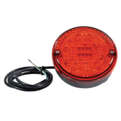 Rūko žibintas LED, apvalus, 12/24V, raudonas, užsukamas, Ø 140mm LA2004M