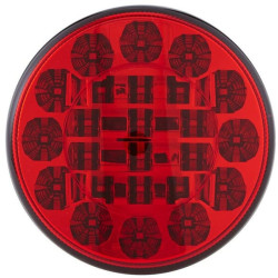 Rūko žibintas LED, apvalus, 10/30 V, raudonas, užsukamas, Ø 122 mm, 24 šviesos diodai, Hella ValueFit 2NE357027031