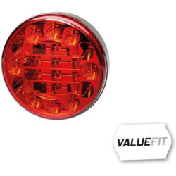 Rūko žibintas LED, apvalus, 10/30 V, raudonas, užsukamas, Ø 122 mm, 24 šviesos diodai, Hella ValueFit 2NE357027031