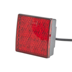 Rūko žibintas LED, kvadratinis, 12V, raudonas, užsukamas, 80x33,7x80mm, Hella ValueFit 2NE357029041