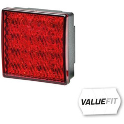 Rūko žibintas LED, kvadratinis, 12V, raudonas, užsukamas, 80x33,7x80mm, Hella ValueFit 2NE357029041