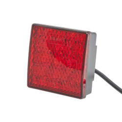 Rūko žibintas LED, kvadratinis, 24V, raudonas, užsukamas, 80x33,7x80mm, Hella ValueFit 2NE357029141