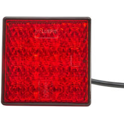 Rūko žibintas LED, kvadratinis, 24V, raudonas, užsukamas, 80x33,7x80mm, Hella ValueFit 2NE357029141