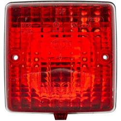 Rūko žibintas kvadratinis, 12V, raudonas, užsukamas, 97x57x97mm, Hella 2NE003315011