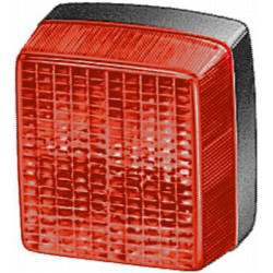 Rūko žibintas kvadratinis, 12V, raudonas, užsukamas, 97x57x97mm, Hella 2NE003315011