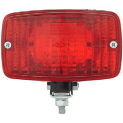 Rūko žibintas stačiakampis, 12V, raudonas, užsukamas, 124x69x74mm, Blade terminalas, Hella 2NE002985001