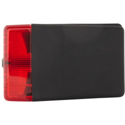 Rūko žibintas stačiakampis, 12V, raudonas, užsukamas, 106x69mm, Hella 2NE006609001