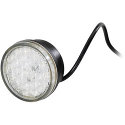 Krypties ir padėties šviesos diodas, priekinis, apvalus, 12 V, geltonas/baltas, užsukamas, Ø 83 mm, 25 šviesos diodai, Hella 2BE