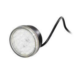 Krypties ir padėties šviesos diodas, priekinis, apvalus, 12 V, geltonas/baltas, užsukamas, Ø 83 mm, 25 šviesos diodai, Hella 2BE