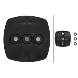 Žymeklis 5W, kvadratinis, 12V, skaidrus, prisukamas, 62x40x62mm, Hella 2PF003057041