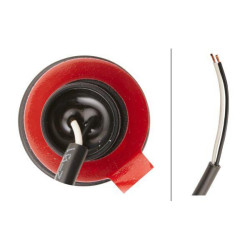 Žymeklis LED, apvalus, 12V, skaidrus, prisukamas, Ø 30mm, Hella 2PF340825041