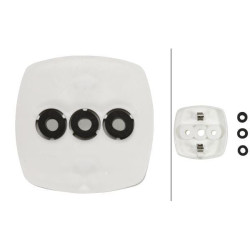 Žymeklis 5W, kvadratinis, 12V, skaidrus/baltas, užsukamas, 62x40x62mm, Hella 2PF003057001