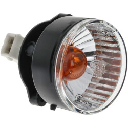 Indikacinė lemputė 21W, apvali, 24V, permatoma/oranžinė, užsukamas, Ø 66mm AMP kištukas, Hella 2BA009001167