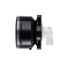 Indikatoriaus lemputė 21W, apvali, 12V, geltona/pilka, korpusas: sidabrinis, užsukamas, Ø 66mm AMP kištukas, Hella 2BA009001191