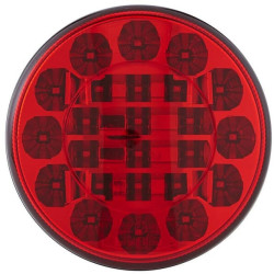 Stabdžių žibintas LED, apvalus, 10/30 V, raudonas, užsukamas, Ø 122 mm, 24 šviesos diodai, Hella ValueFit 2SB357027011