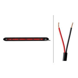 Stabdžių šviesos diodas, stačiakampis, 24 V, raudonas, užsukamas, Hella ValueFit 2DA357015101