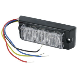 Įspėjamoji lemputė LED, 12/24V, balta, 32x90x25mm, Britax L5203DV