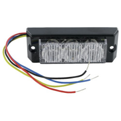 Įspėjamoji lemputė LED, 12/24V, balta, 32x90x25mm, Britax L5203DV