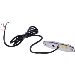 Mirksi įspėjamoji lemputė, gintarinė, 4 LED LA20074