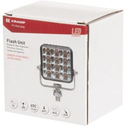 Įspėjamoji lemputė LED, 10-30V, gintarinė, 12 LED, Kramp LA20066