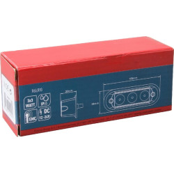 Įspėjamoji lemputė LED, 6W, 12-24V, gintarinė, užsukama, 106x34x30mm, 3 LED, Kramp LA20009