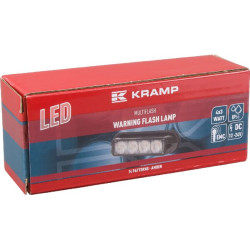 Įspėjamoji lemputė LED, 12W, 12-24V, gintarinė, užsukama, 132x34x30mm, 4 šviesos diodai, Kramp LA20011