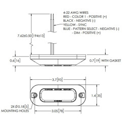 Kryptinis blyksnis 3 LED 12/24V baltas XTP3W