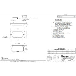 Kryptinis blykstė 8 LED 12/24V gintaro spalvos ED3788A