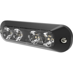 Kryptinis blykstė 4 LED 12/24V gintaro spalvos ED3704A