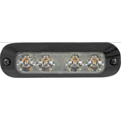 Kryptinis blykstė 4 LED 12/24V gintaro spalvos ED3704A