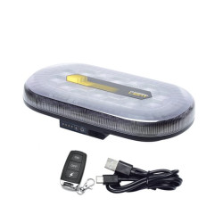 Mini šviesos juosta LED įkraunama, su nuotolinio valdymo pultu, gintarinė, magnetinė, 326x63x184mm, 48 didelės galios šviesos di