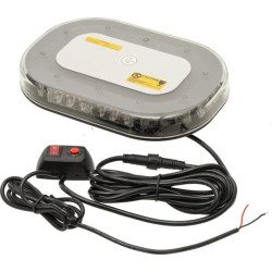 Šviesos juosta LED, 90W, 12-24V, gintarinė, užsukama, 250x173x36mm, 30 LED, Kramp LA20018