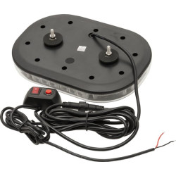 Šviesos juosta LED, 90W, 12-24V, gintarinė, užsukama, 250x173x36mm, 30 LED, Kramp LA20018