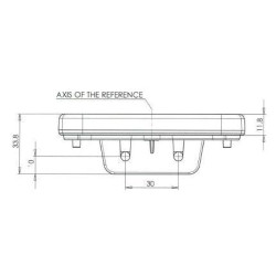 Žymeklis LED, stačiakampis, 12-24V, 105,4x45x11,8 mm, Kramp LA30106