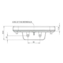 Žymeklis LED, stačiakampis, 12-24V, 105,4x45x11,8 mm, Kramp LA30100