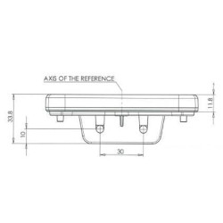 Žymeklis LED, stačiakampis, 12-24V, 105,4x45x11,8 mm, Jaeger, Kramp LA30101