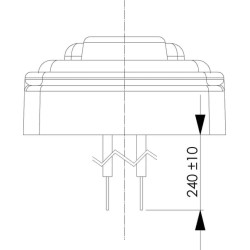 Žymeklis LED, 0,5/1W, stačiakampis, 12/24V, baltas, 82x31x15mm, 4 šviesos diodai, gopart LA35056