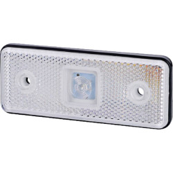 Žymeklis LED, 0,4/0,7W, stačiakampis, 12/24V, baltas, 112x45x11mm, 1 LED, gopart LA35051