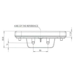 Žymeklis LED, stačiakampis, 12-24V, 105,4x45x11,8mm, Jaeger, Kramp LA30107
