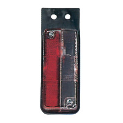 Stačiakampis žymeklis, 12V, raudonas/skaidrus, užsukamas, Plokščias kištukas, Geka SPLH391