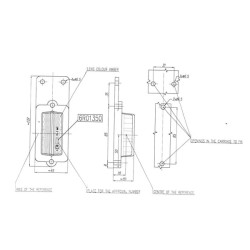 Žymeklis 12/24V stačiakampis, gintarinis, užsukamas, 137x30x49mm, Waś 1400698120
