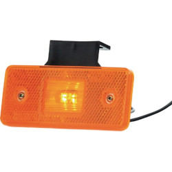 Žymeklis LED, stačiakampis, 12/24V, gintaras, užsukamas, 116x21x66mm, Waś 1400690550