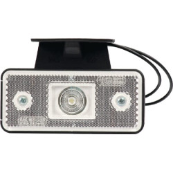 Šviesos diodas, stačiakampis, 12/24 V, baltas, užsukamas, 116x66 mm, Waś 1400690531