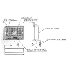 Žymeklis, stačiakampis 12/24V, baltas, varžtas 1400690400